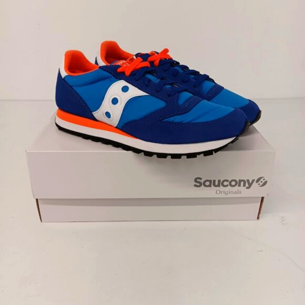 Saucony Men's Jazz Original Low Top Sneakers - Blue and Orange